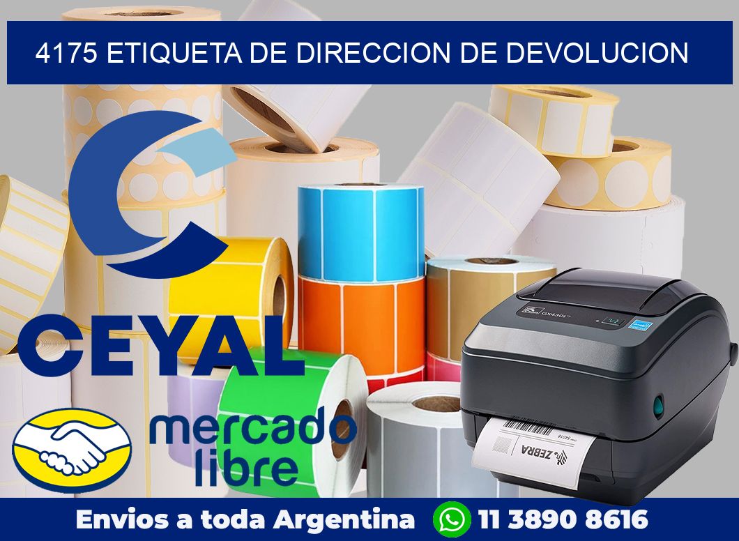 4175 Etiqueta de direccion de devolucion