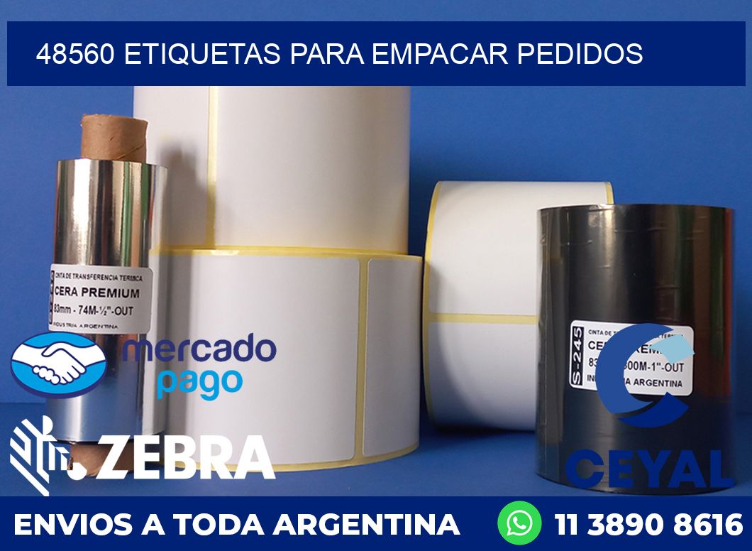 48560 etiquetas para empacar pedidos