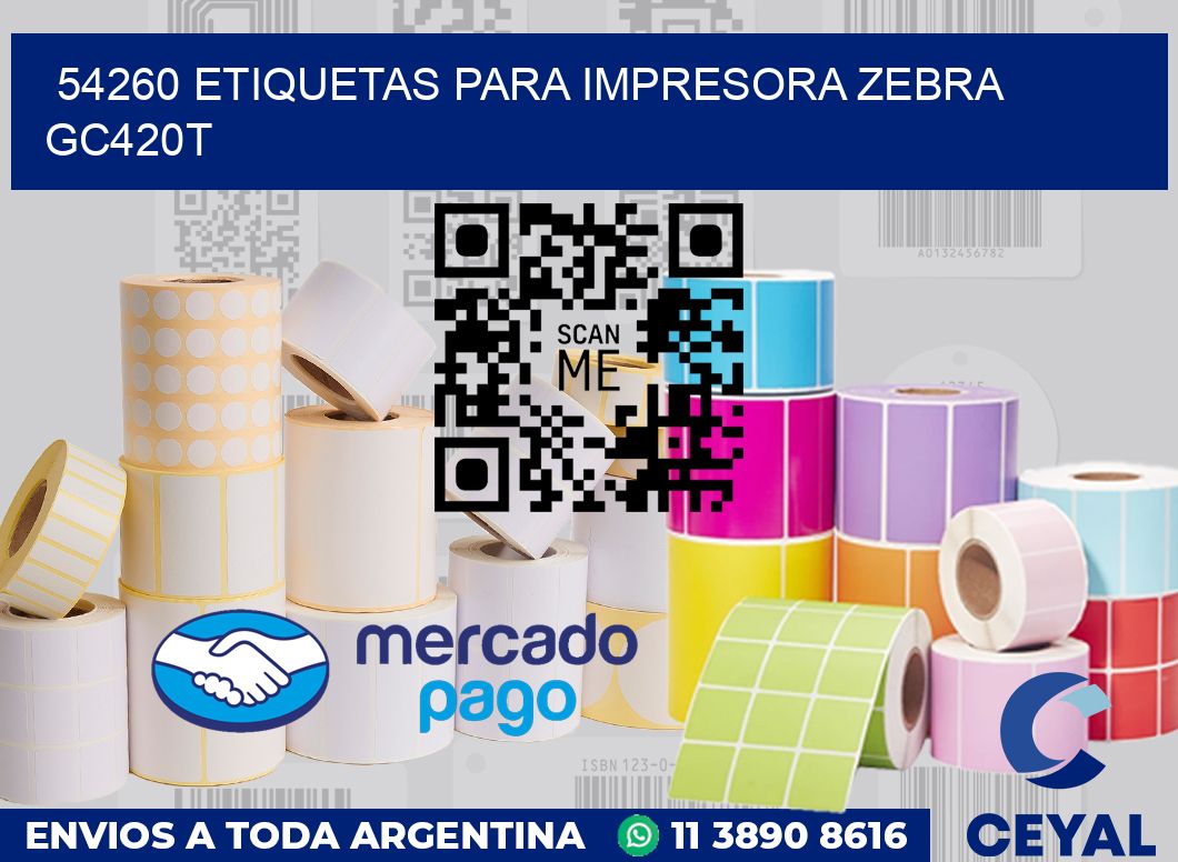 54260 etiquetas para impresora zebra GC420T