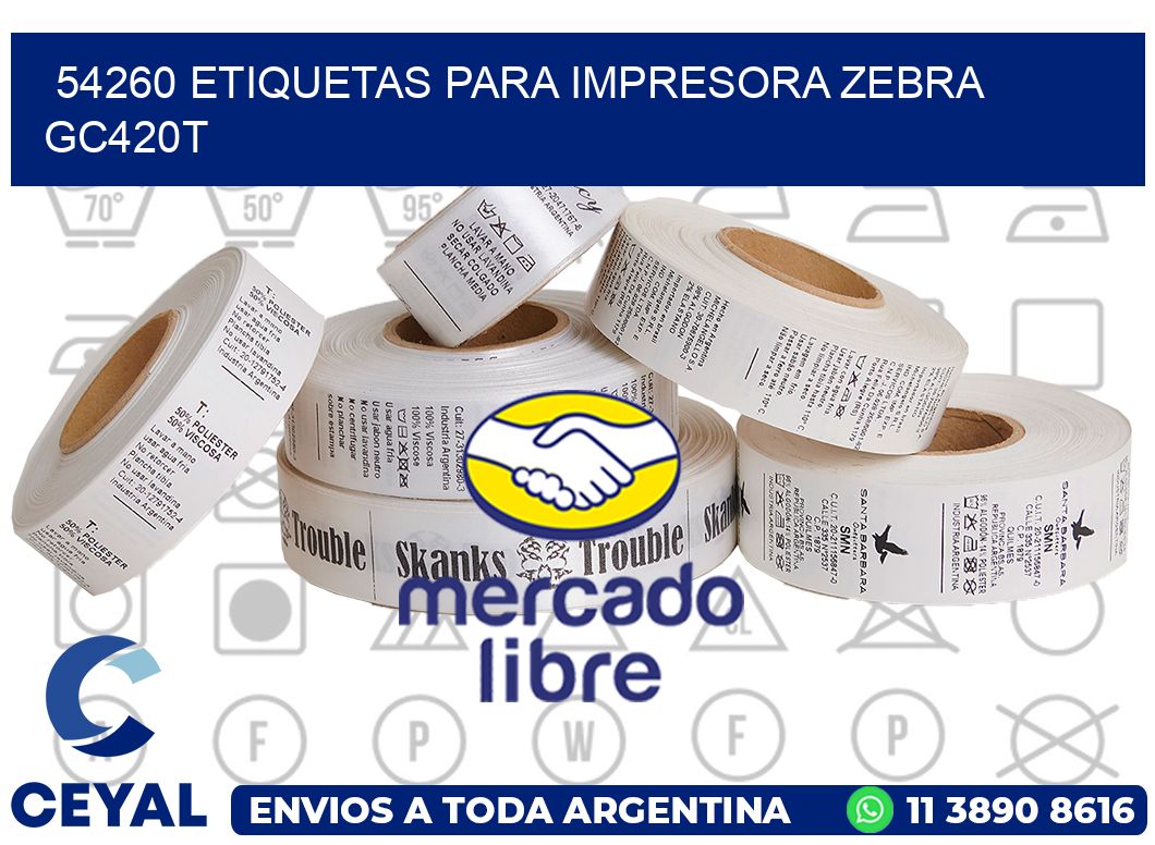 54260 etiquetas para impresora zebra GC420T