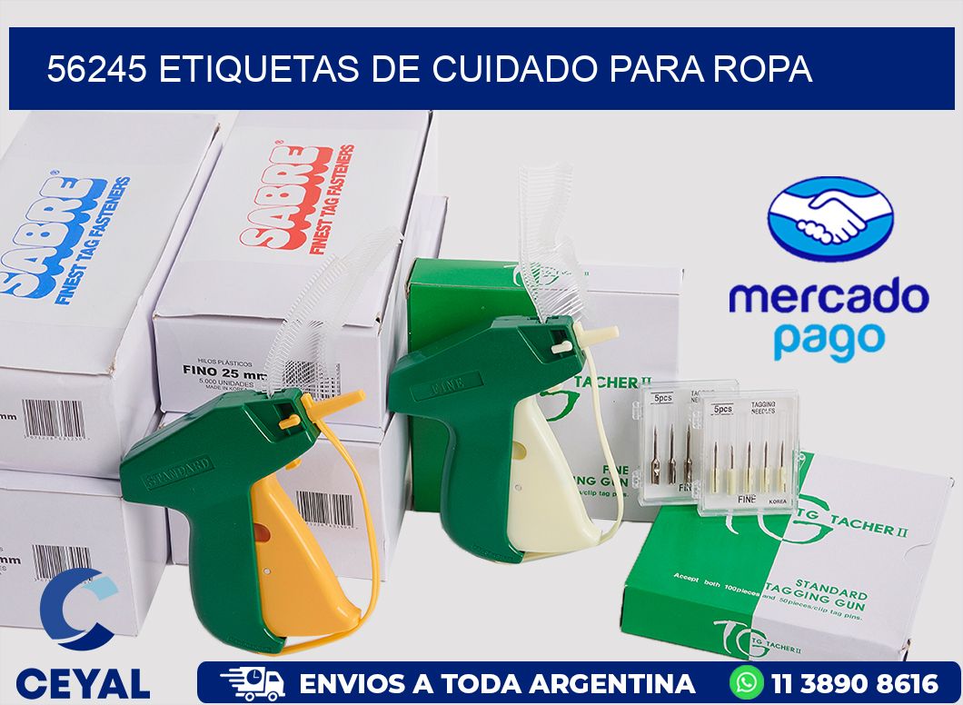 56245 Etiquetas de cuidado para ropa