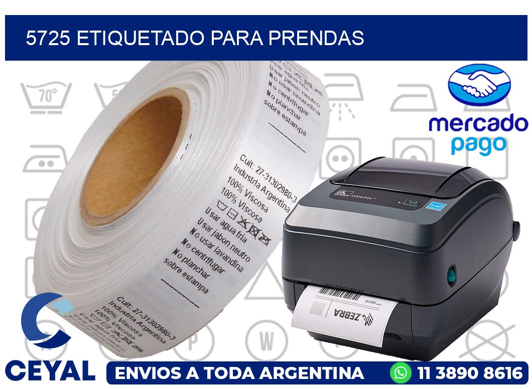 5725 Etiquetado para prendas