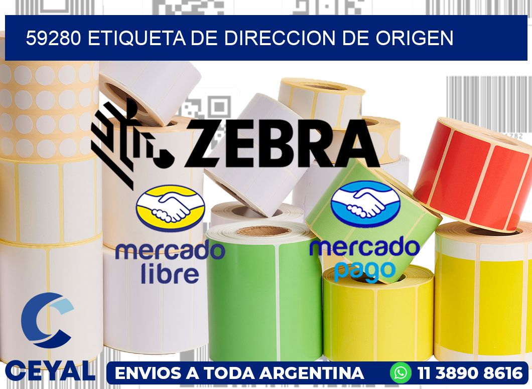 59280 Etiqueta de direccion de origen
