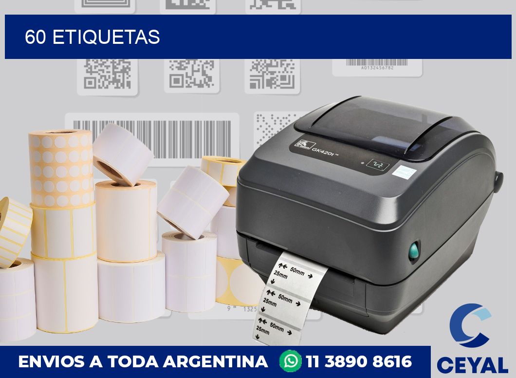 60 etiquetas