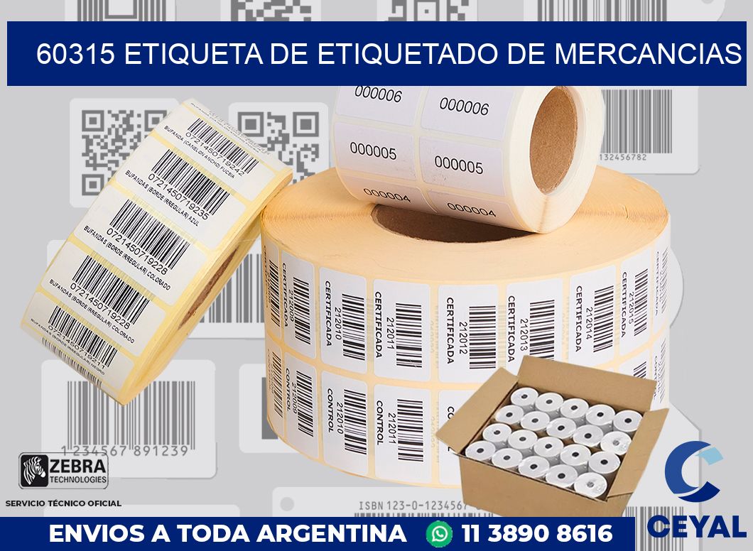 60315 Etiqueta de etiquetado de mercancias