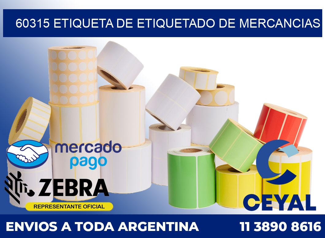 60315 Etiqueta de etiquetado de mercancias