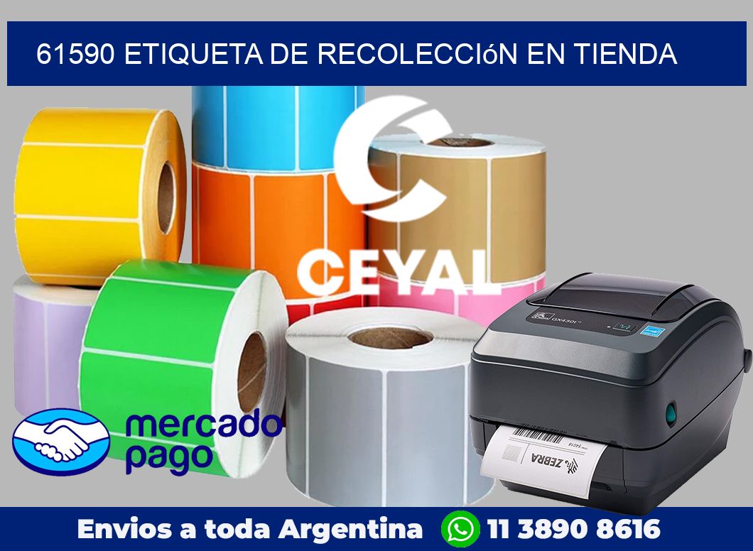 61590 Etiqueta de recolección en tienda