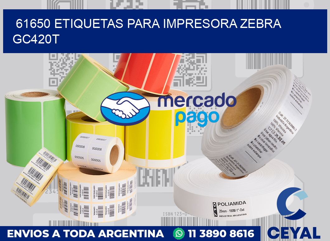 61650 etiquetas para impresora zebra GC420T