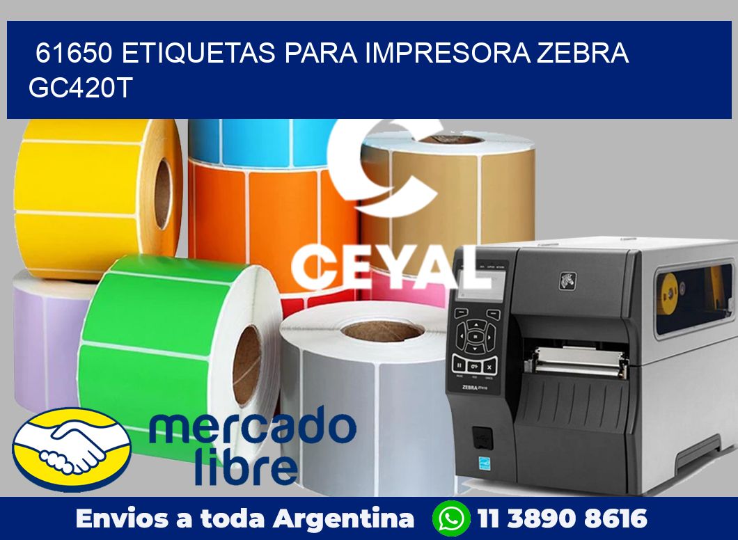 61650 etiquetas para impresora zebra GC420T