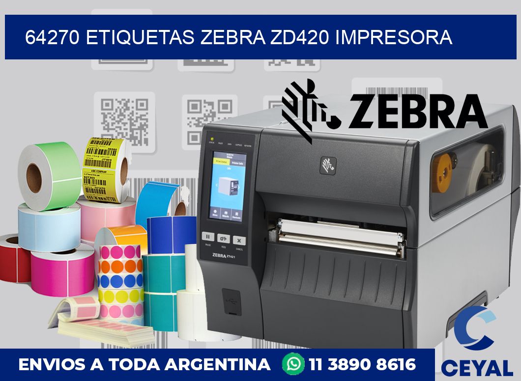 64270 etiquetas Zebra zd420 impresora