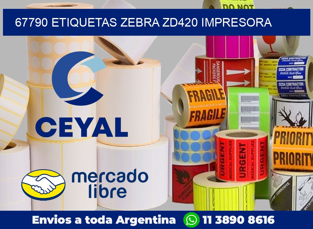 67790 etiquetas Zebra zd420 impresora