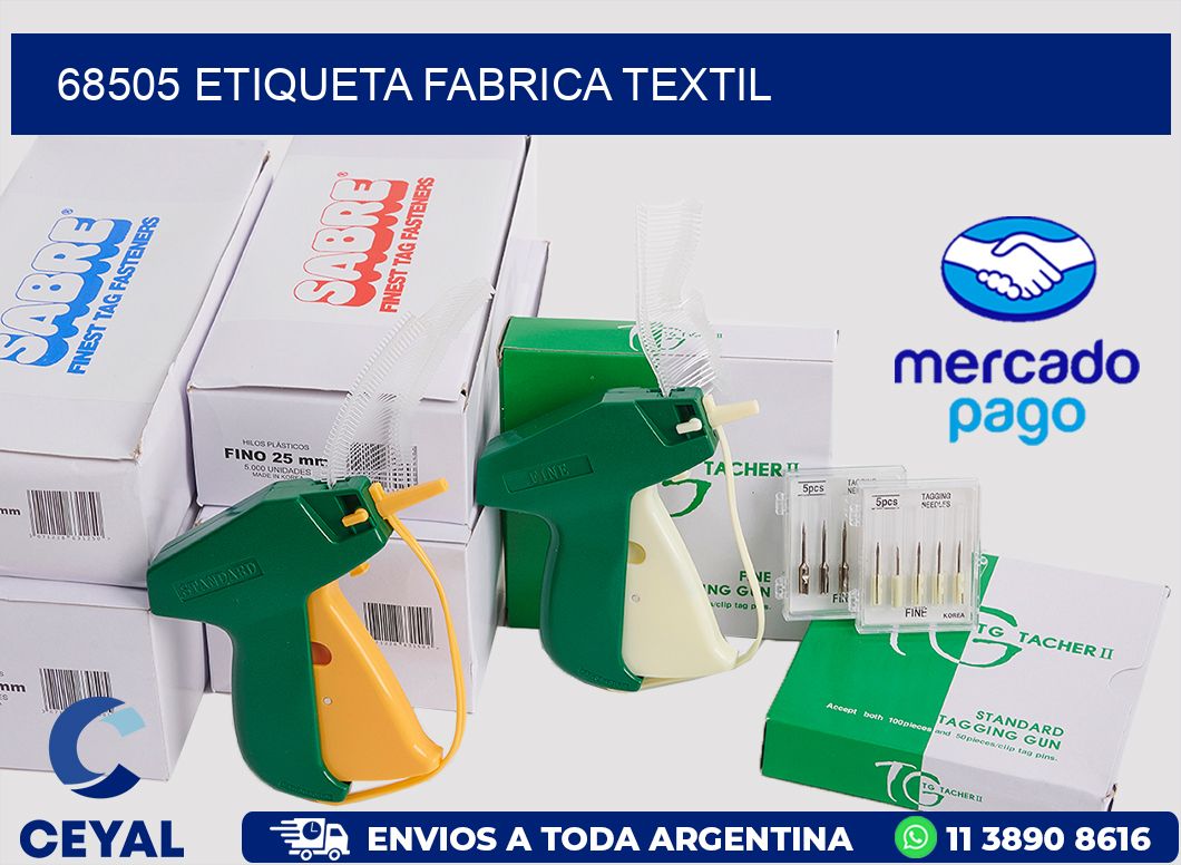 68505 etiqueta fabrica textil