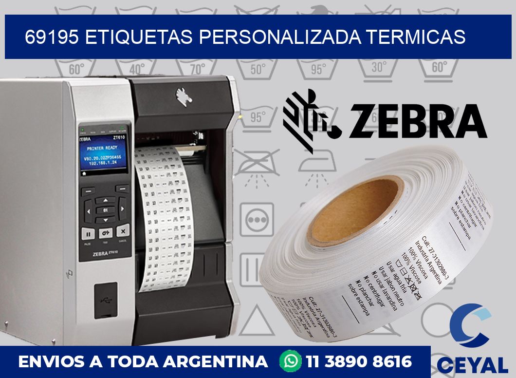 69195 etiquetas personalizada termicas