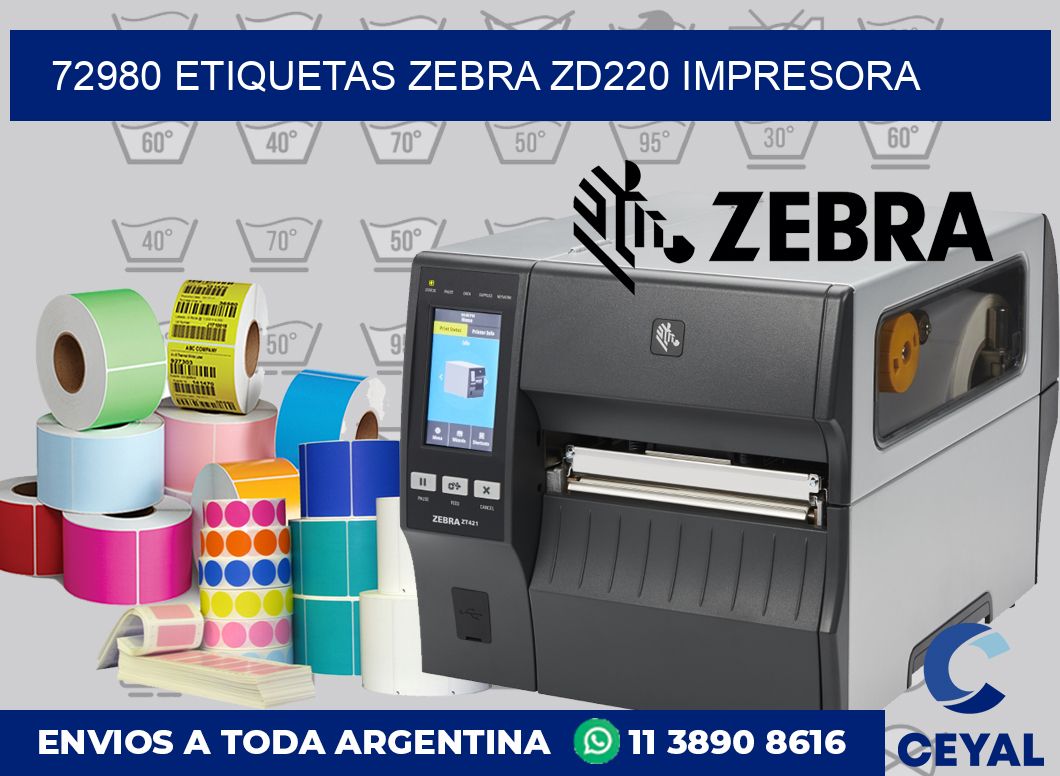 72980 etiquetas Zebra zd220 impresora