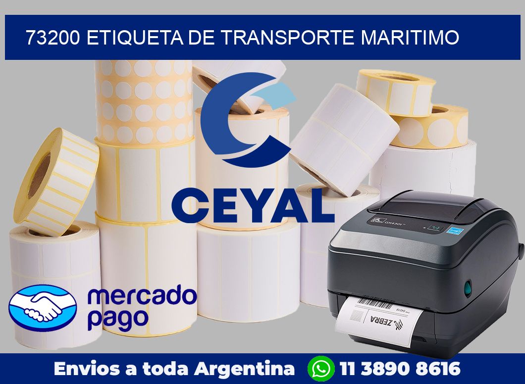 73200 Etiqueta de transporte maritimo