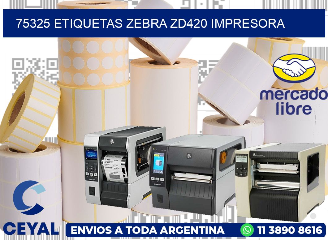 75325 etiquetas Zebra zd420 impresora