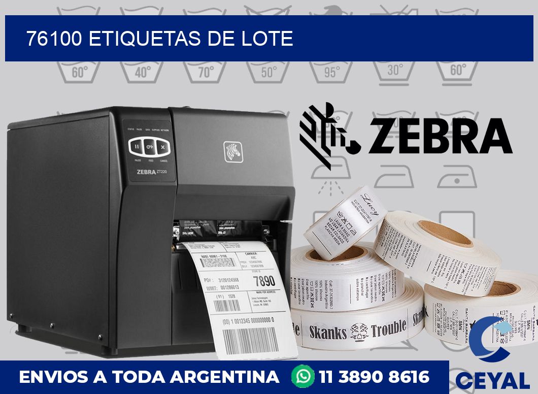 76100 Etiquetas de lote