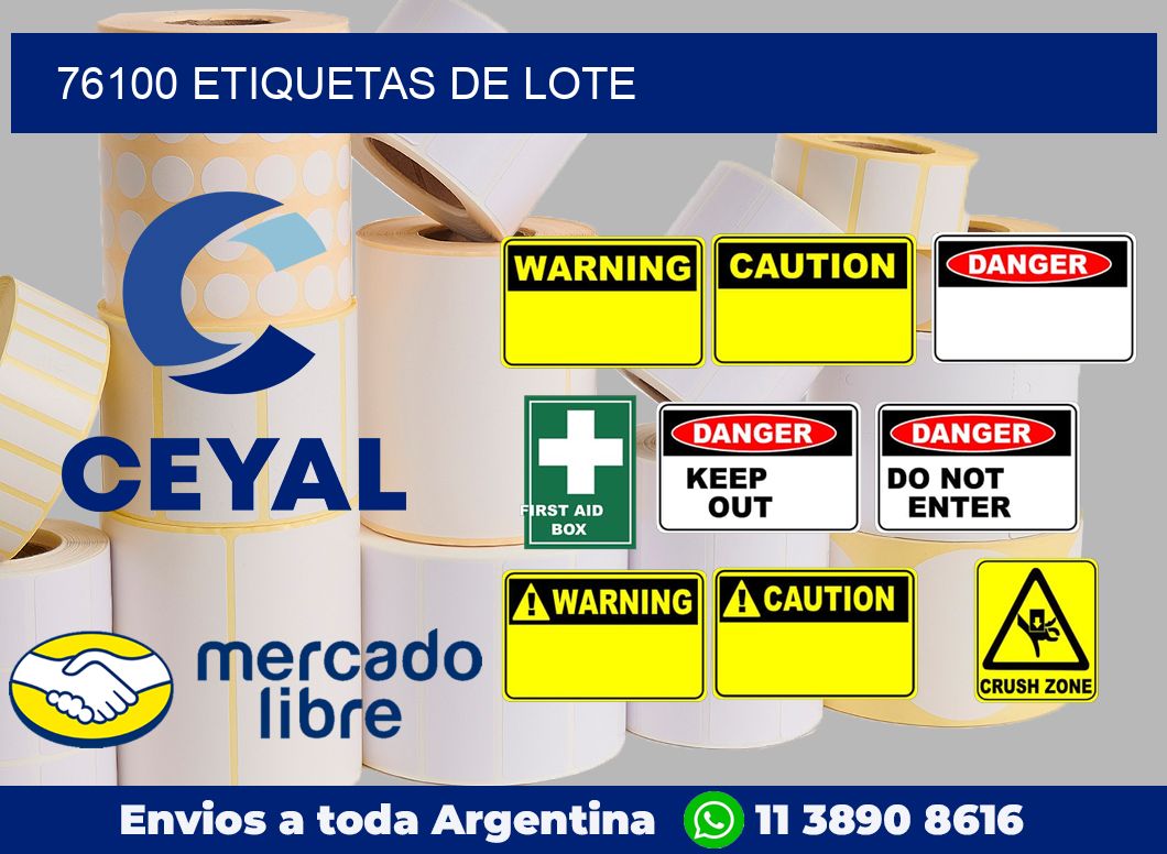 76100 Etiquetas de lote