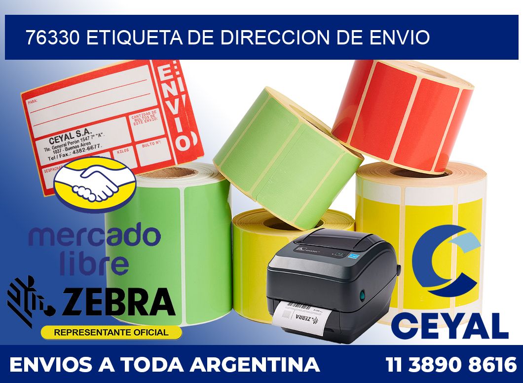 76330 Etiqueta de direccion de envio