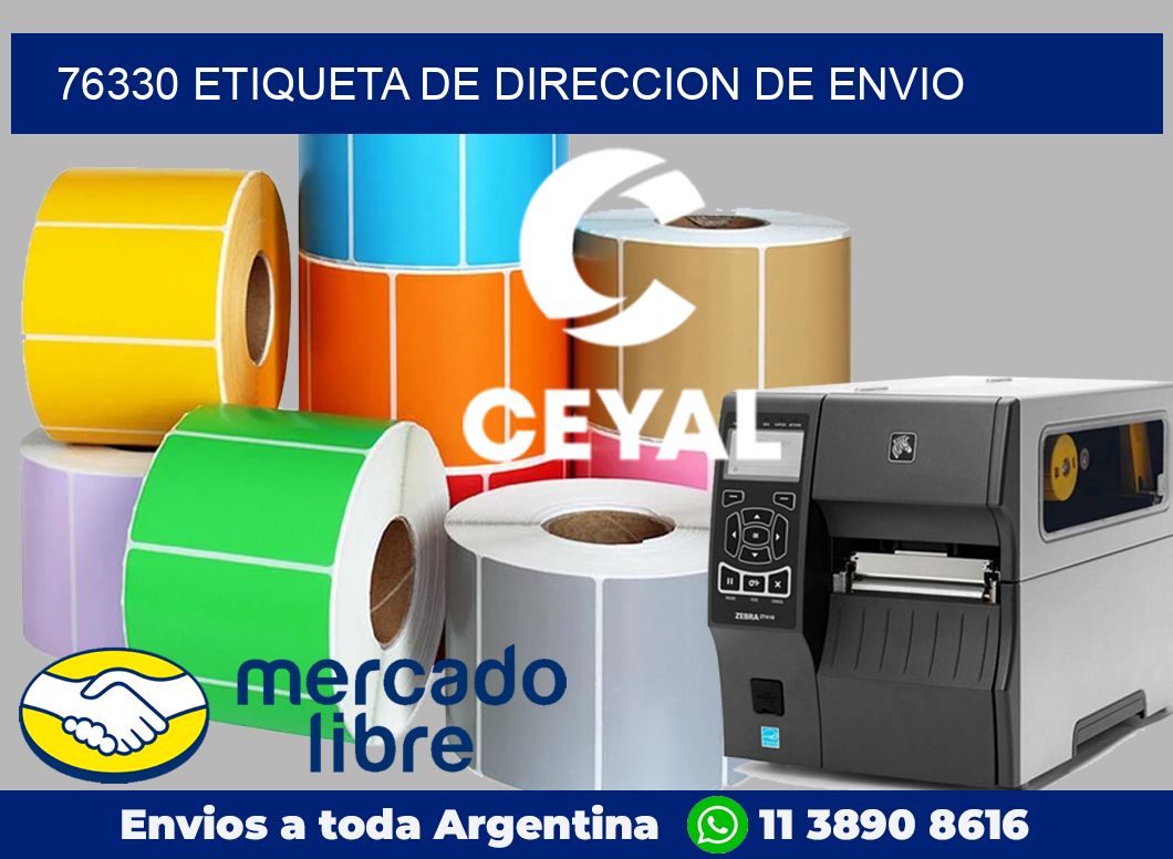 76330 Etiqueta de direccion de envio