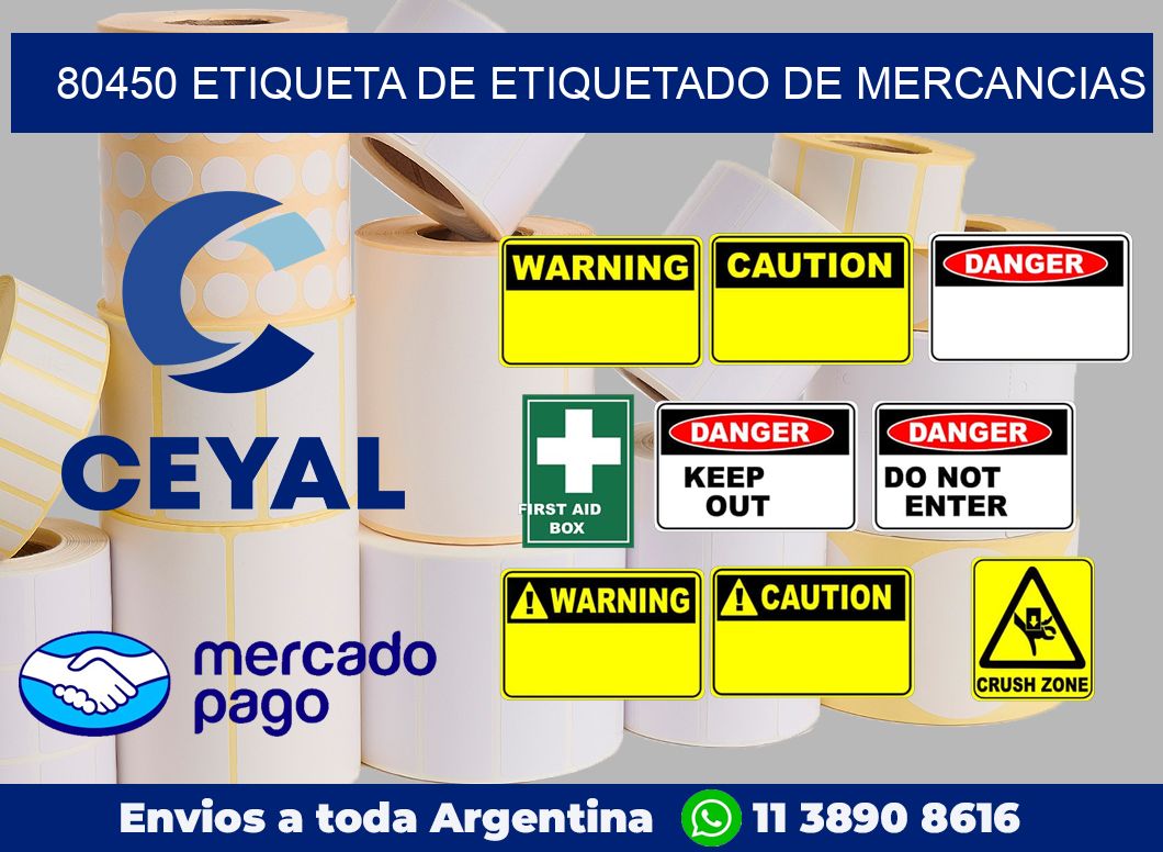 80450 Etiqueta de etiquetado de mercancias