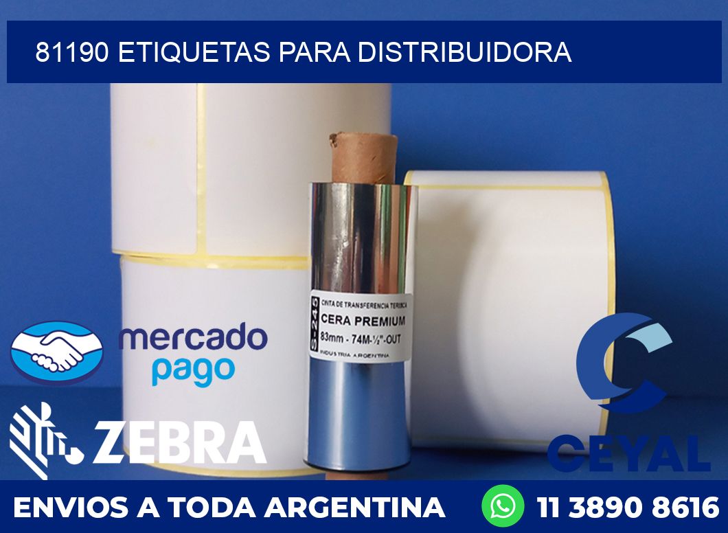 81190 etiquetas para distribuidora