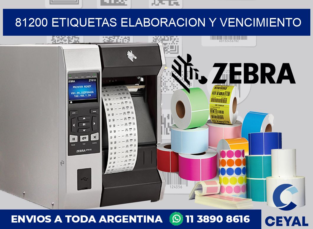 81200 Etiquetas elaboracion y vencimiento