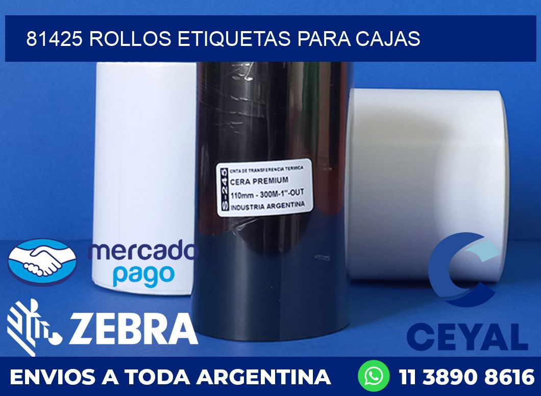 81425 rollos etiquetas para cajas
