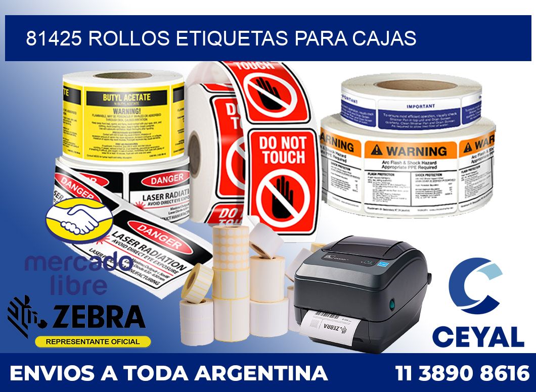 81425 rollos etiquetas para cajas