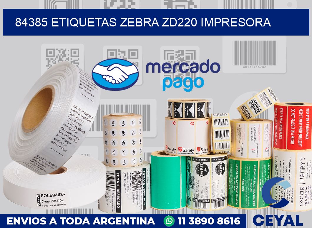 84385 etiquetas Zebra zd220 impresora