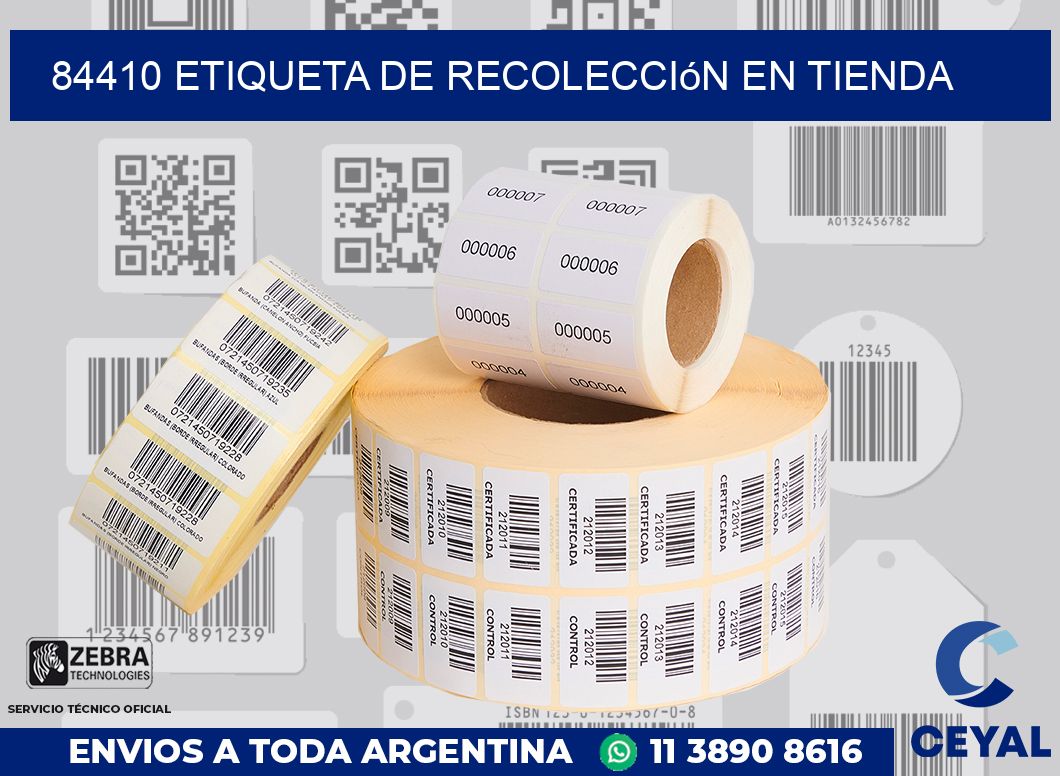 84410 Etiqueta de recolección en tienda
