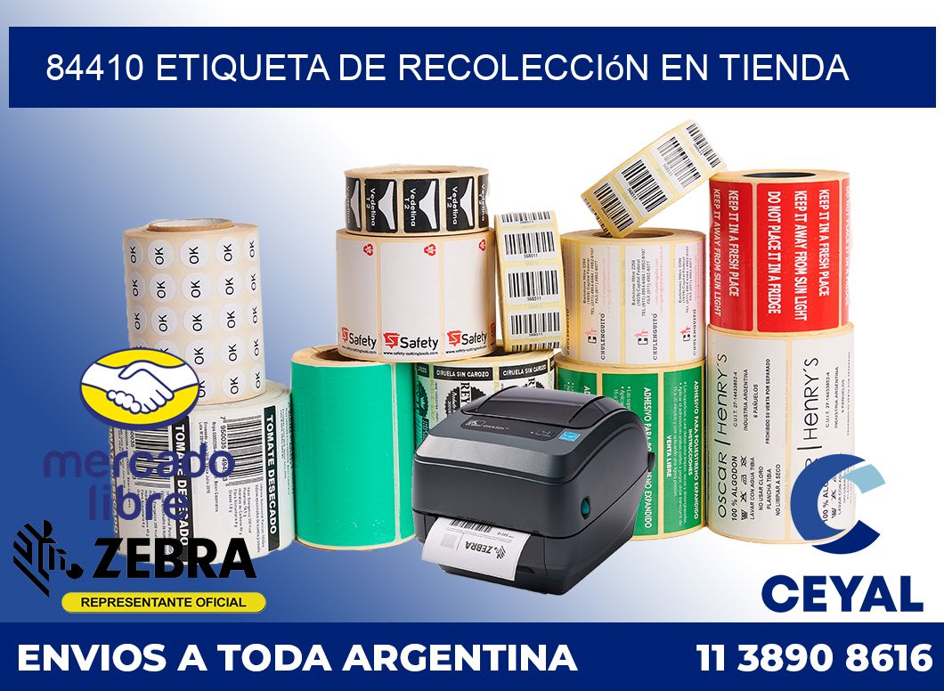 84410 Etiqueta de recolección en tienda