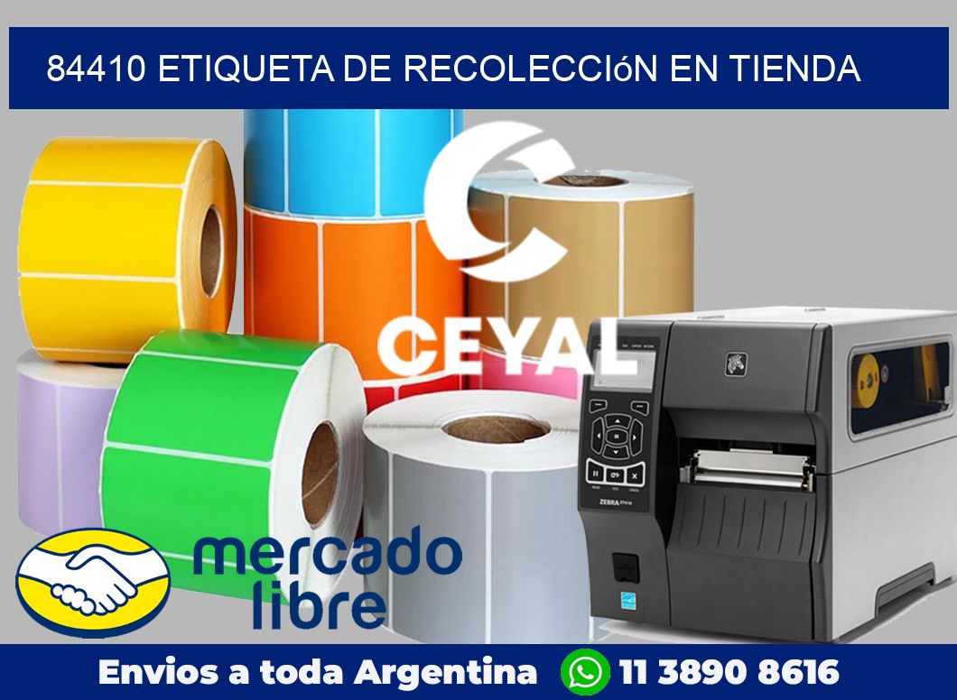 84410 Etiqueta de recolección en tienda