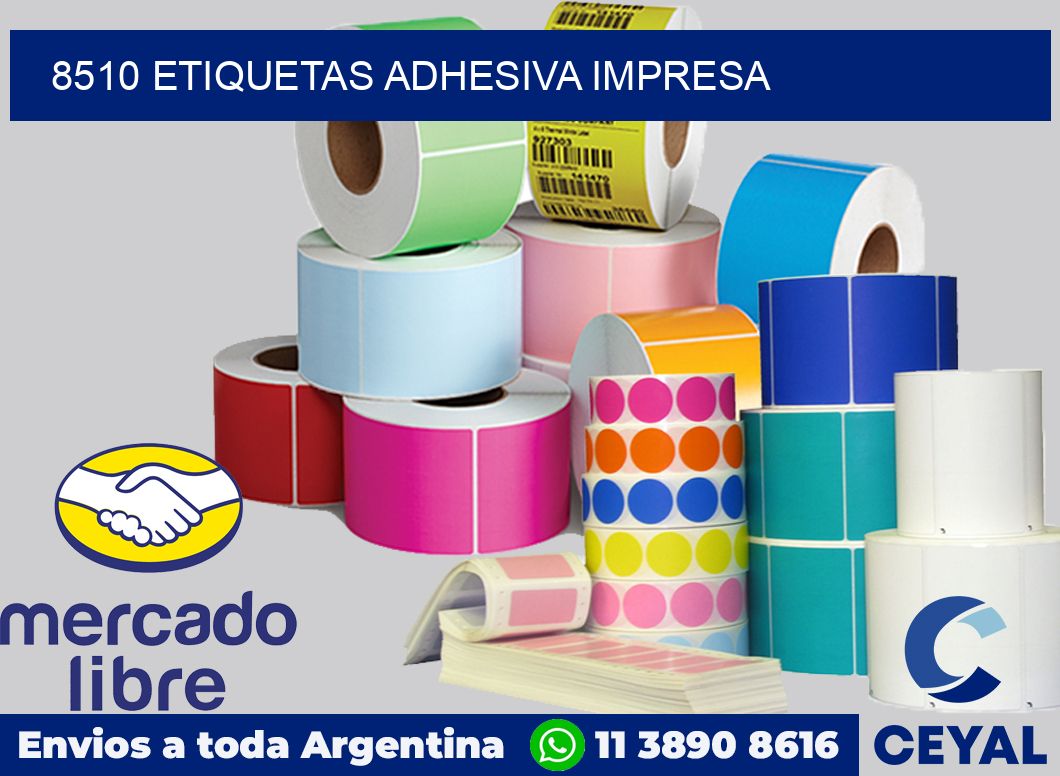 8510 etiquetas adhesiva impresa
