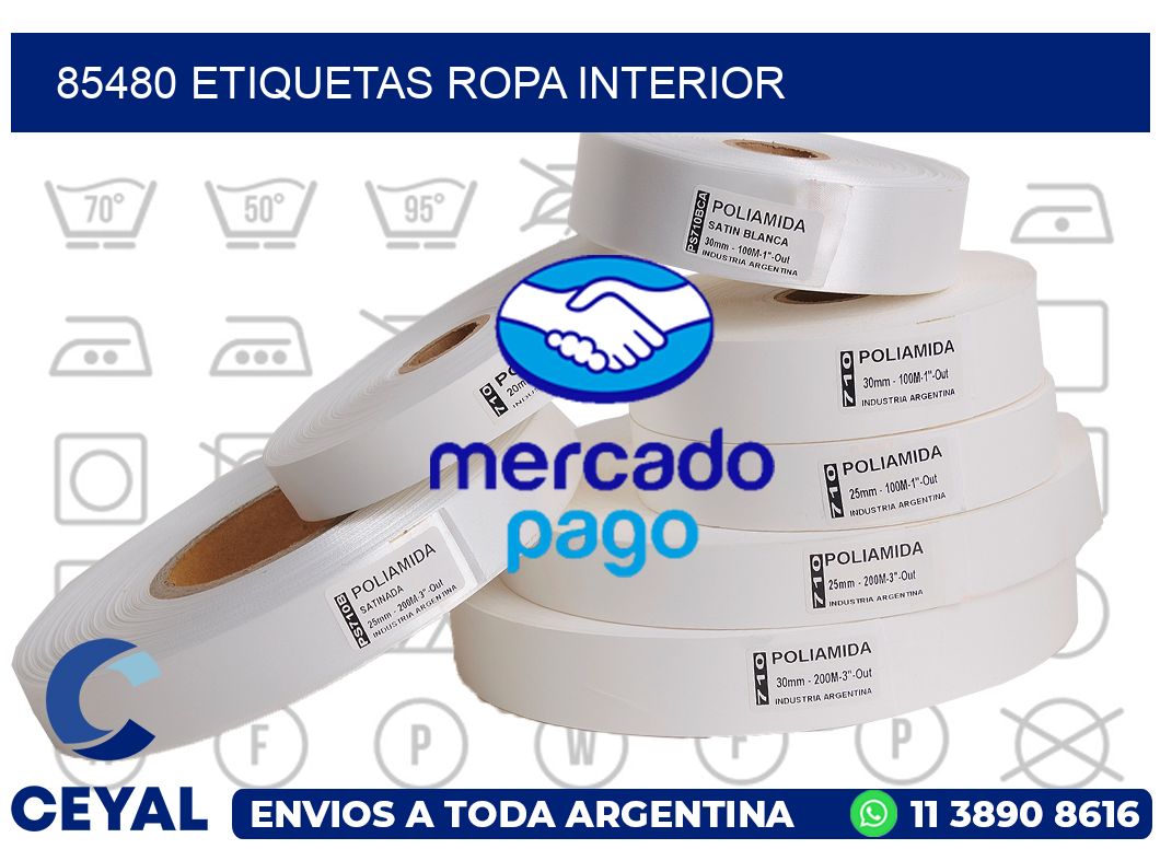 85480 Etiquetas ropa interior