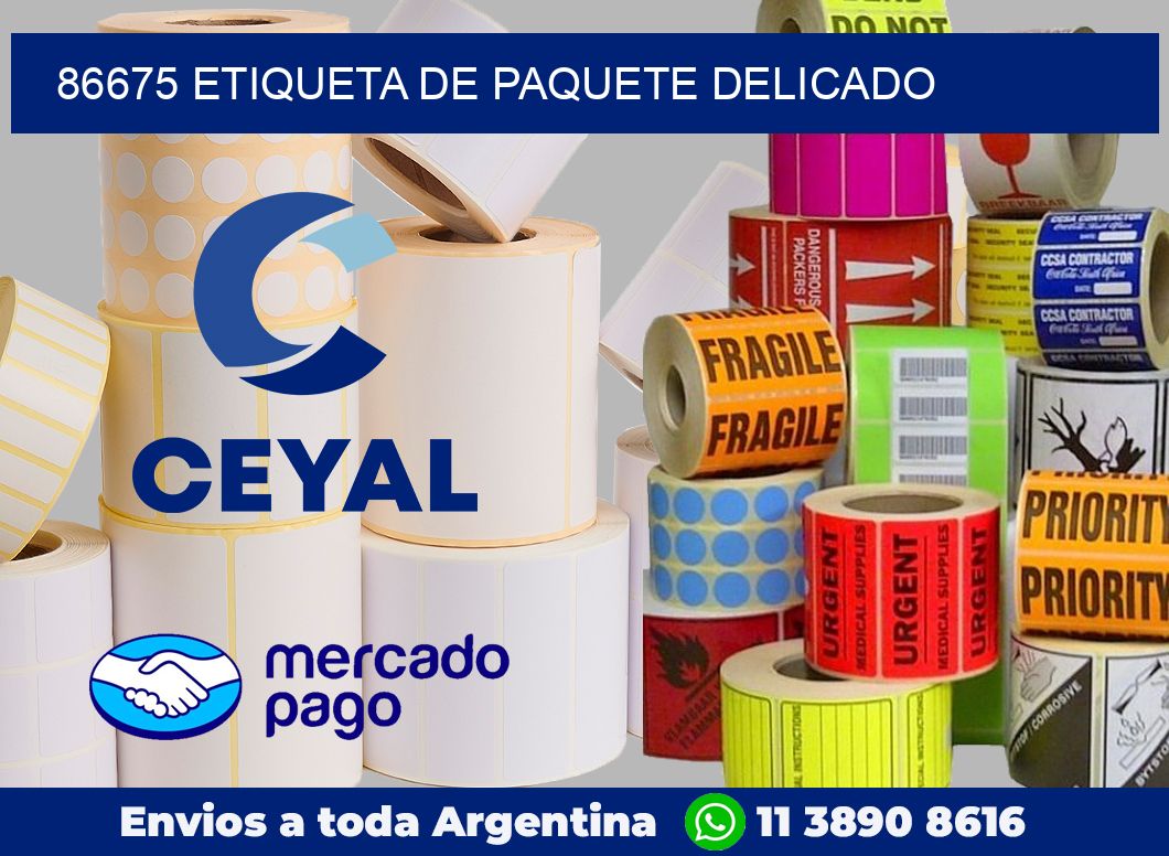 86675 Etiqueta de paquete delicado