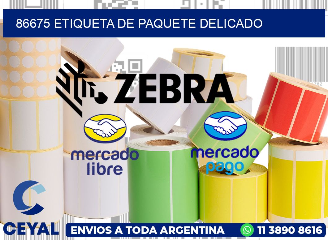 86675 Etiqueta de paquete delicado