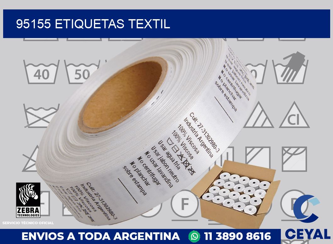 95155 etiquetas textil