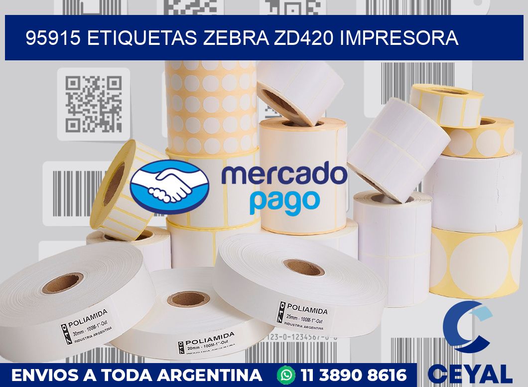 95915 etiquetas Zebra zd420 impresora