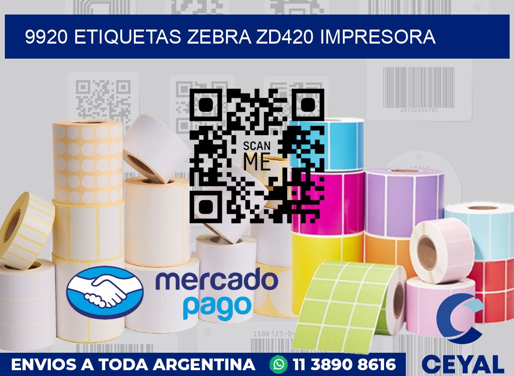 9920 etiquetas Zebra zd420 impresora
