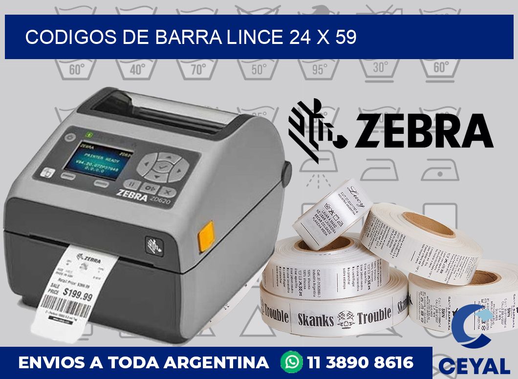 Codigos de barra Lince 24 x 59