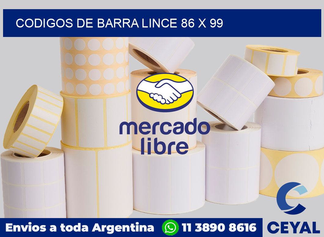 Codigos de barra Lince 86 x 99