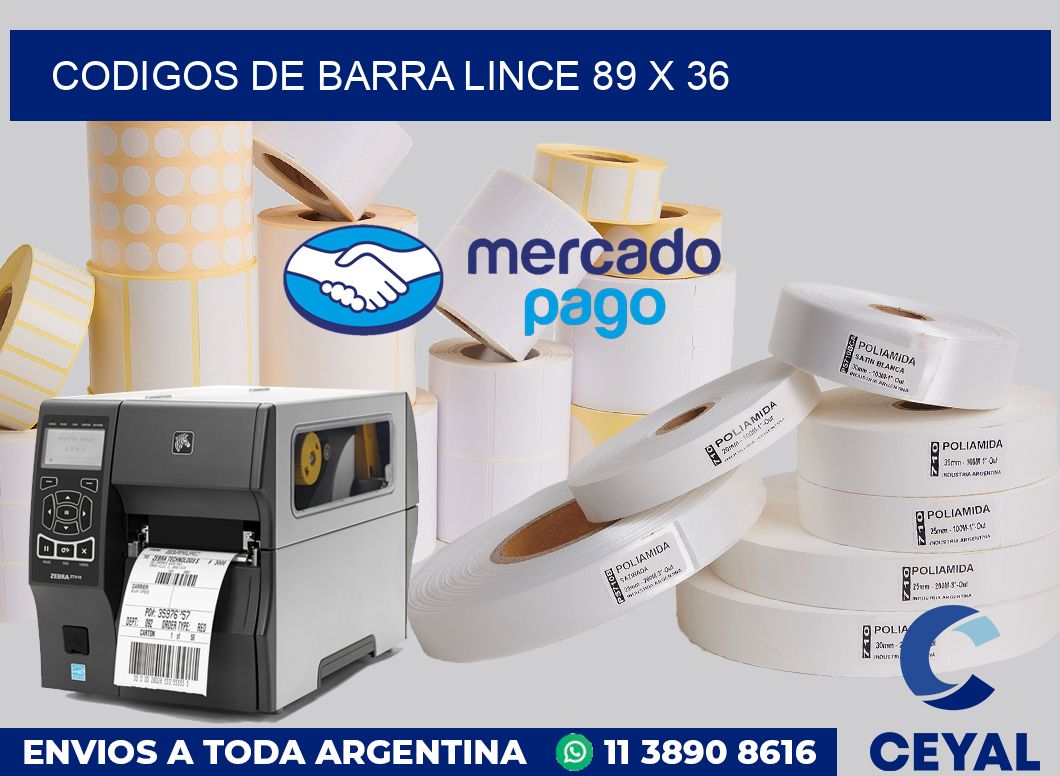 Codigos de barra Lince 89 x 36