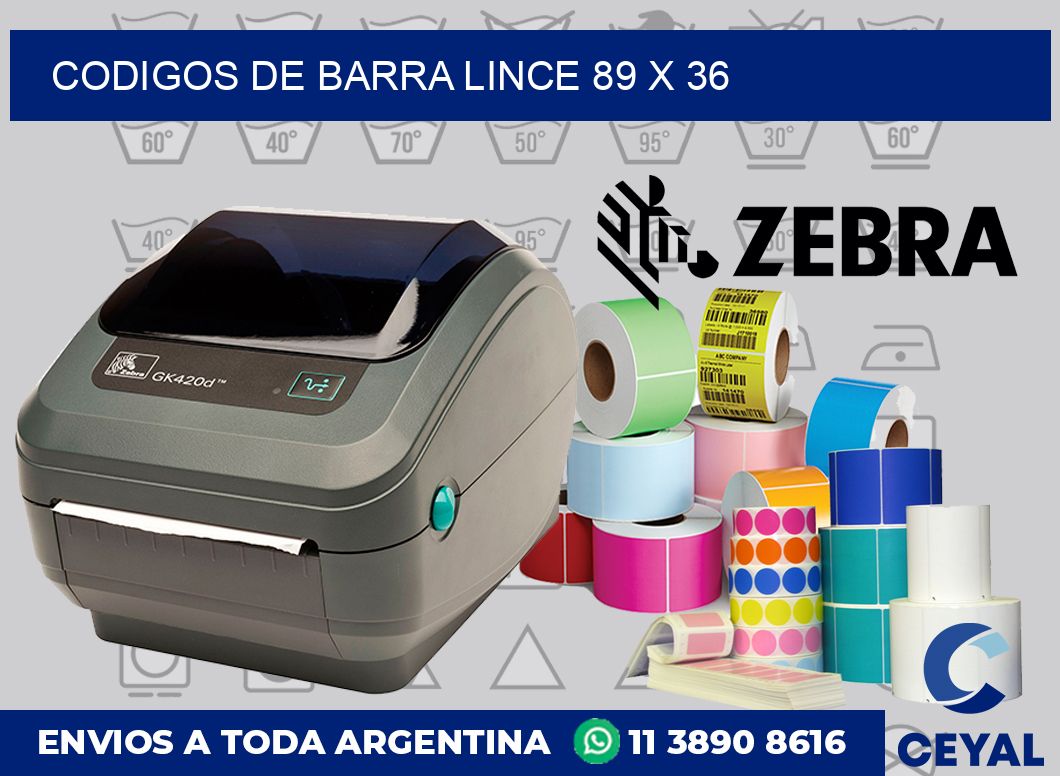 Codigos de barra Lince 89 x 36