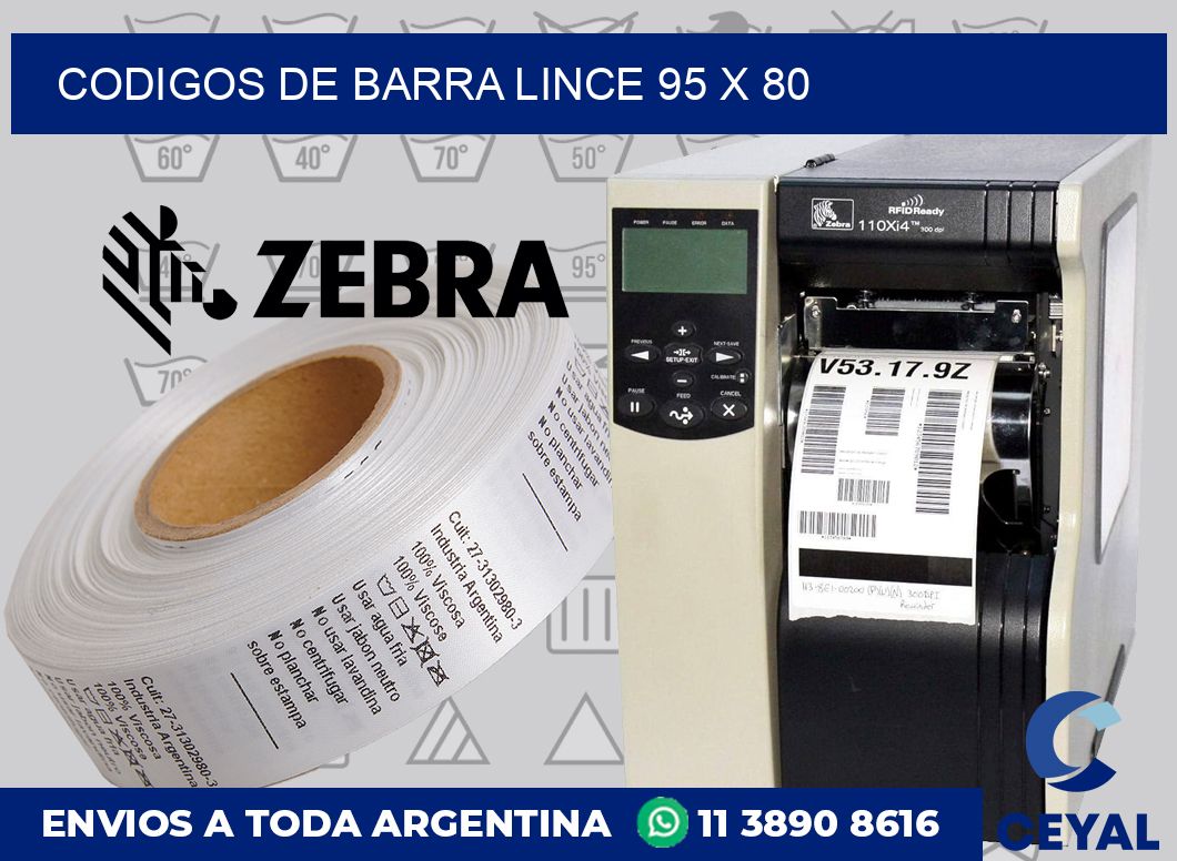Codigos de barra Lince 95 x 80