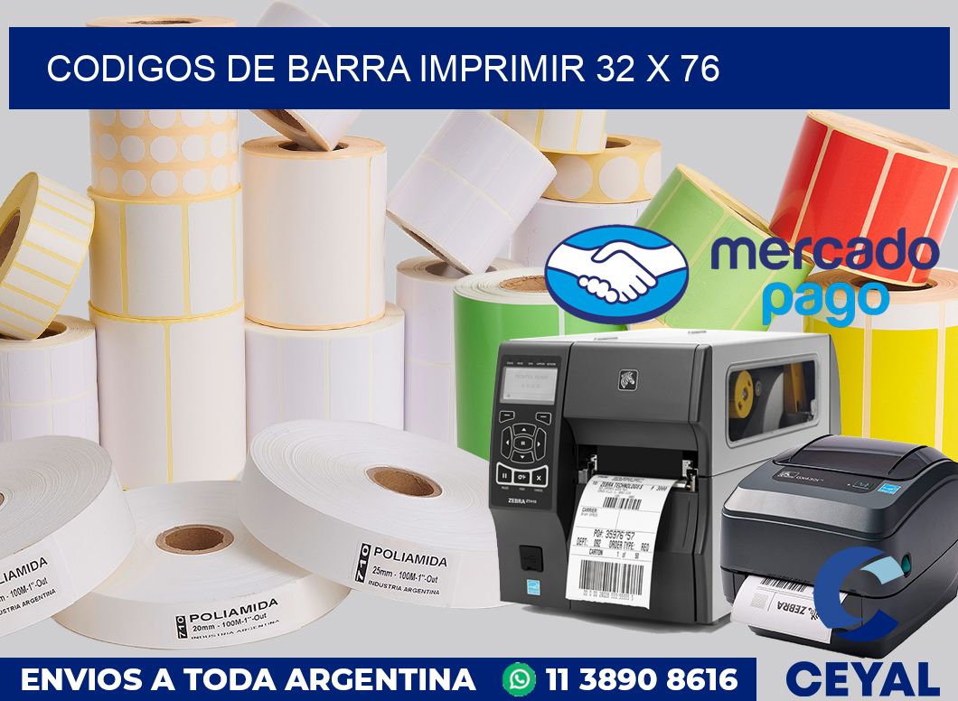 Codigos de barra imprimir 32 x 76