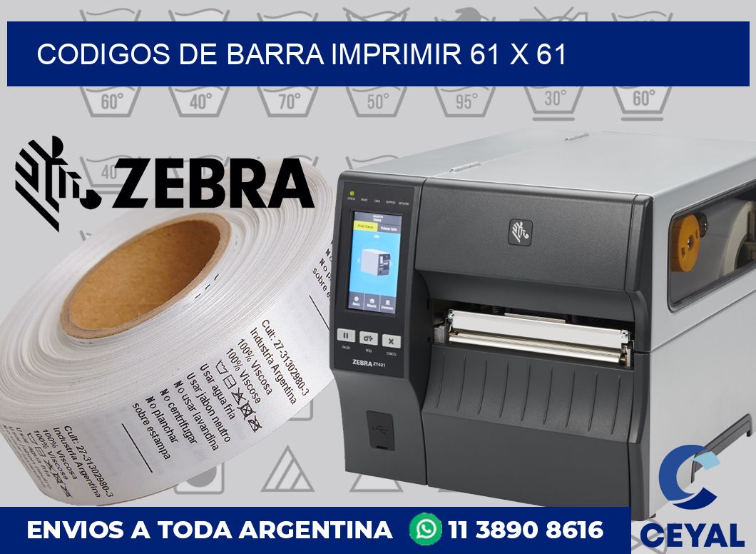 Codigos de barra imprimir 61 x 61