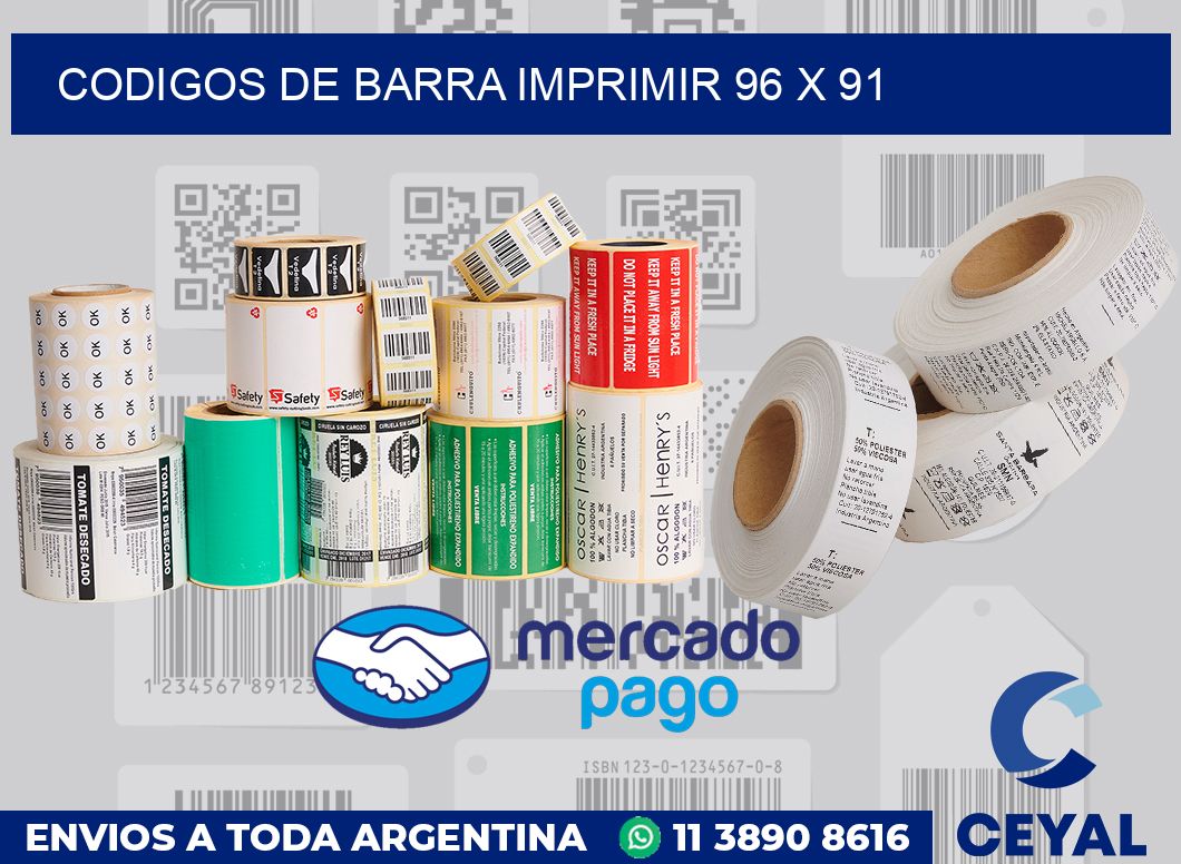 Codigos de barra imprimir 96 x 91