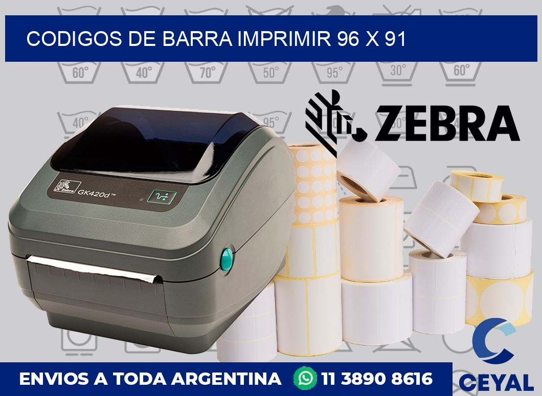 Codigos de barra imprimir 96 x 91