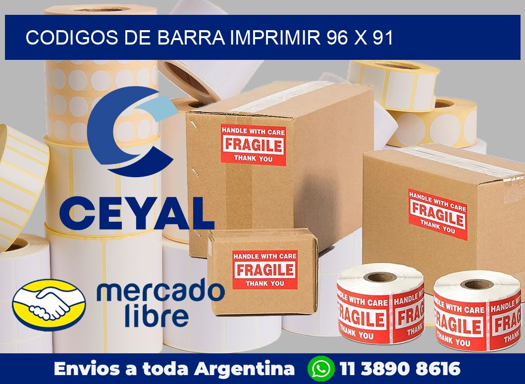 Codigos de barra imprimir 96 x 91